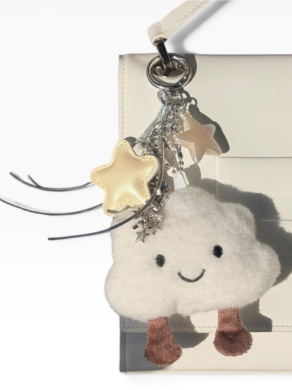 Plush Cloud Keychain Junk Bag Charm